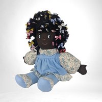 Vintage Rag Doll with Blue Dress
