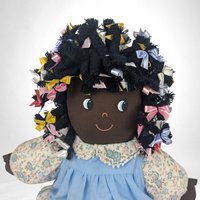 Vintage Rag Doll with Blue Dress