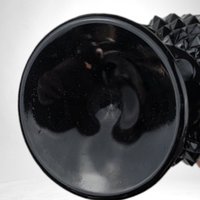 Set of 5 Vintage Indiana Glass Tiara Black Diamond Point Goblets