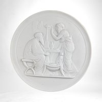 Vintage Royal Copenhagen Bisque Plaques | Set of 4 | Neoclassical Wall Decor |  White Porcelain Plaques |  Collectible Plates