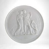 Vintage Royal Copenhagen Bisque Plaques | Set of 4 | Neoclassical Wall Decor |  White Porcelain Plaques |  Collectible Plates