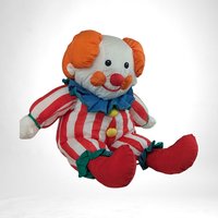 Vintage Plush Clown with Stripes (16")