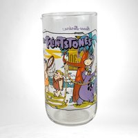 Flintstones Glasses | Set of 4 |  Hardee's 1991 | Fred, Wilma, Barney, Betty