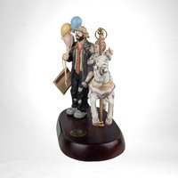 Vintage 1989 Emmett Kelly Jr. "The Merry-Go-Round" Porcelain Figurine - Limited Edition Clown with Child - Circus Collectible