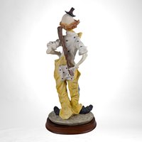 Vintage 13.5-Inch Resin Standing Circus Clown Figurine | Whimsical Home Decor | Collectible Clown Art Piece | Gift for Circus Enthusiasts