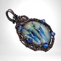 Handmade Copper Wire Wrapped Elephant Pendant | Unique Artisan Jewelry | Nature-Inspired Necklace | Bohemian Style Gift for Animal Lovers