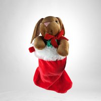 1985 Rabbit Ears Velveteen Rabbit Stocking Plush Toy 14" – Vintage Holiday Decor & Collectible Stuffed Animal