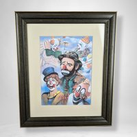 Vintage Emmett Kelly "Lord of The Rings" Framed Print