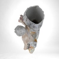 Vintage Porcelain Cherub Planter Vase