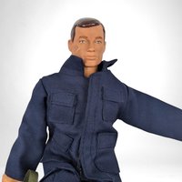 1990s Hasbro GI Joe Action Figure in Blue Outfit | Vintage Collectible Toy with Accessories | Missing Arm | Great for Parts or Restoration