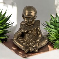 Vintage Brass Pierrot Clown Figure | 5" Tall | Collectible Figurine | Home Decor Accent | Gift for Clown Enthusiast