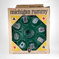 Vintage Transogram Michigan Rummy Plastic Play Tray