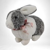 1993 Gund Gray and White Plush Bunny