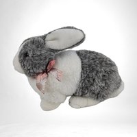 1993 Gund Gray and White Plush Bunny