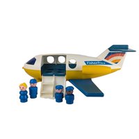 Vintage LIttle People Jet Airplane with People, Break on Tail