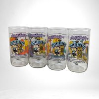 Flintstones Glasses | Set of 4 |  Hardee's 1991 | Fred, Wilma, Barney, Betty