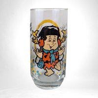 Set of 4 1986 Pizza Hut Flinstones Kids Glasses