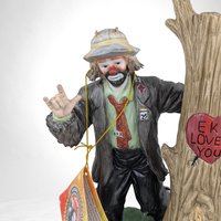 Collectible Emmett Kelly Jr. Figurine | "I Love You" | 1996 | Flambro