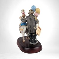Vintage 1989 Emmett Kelly Jr. "The Merry-Go-Round" Porcelain Figurine - Limited Edition Clown with Child - Circus Collectible