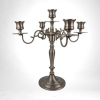 Vintage Pewter 5 Candle Candelabra | Candle Holder | 11.5" Tall