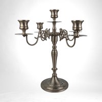 Vintage Pewter 5 Candle Candelabra | Candle Holder | 11.5" Tall