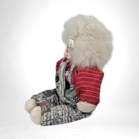 Vintage 1987 Q-Tee Clown Doll with White Hair | Collectible Clown | Retro Toy