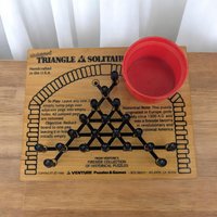 Vintage 1988 Venture Puzzles Triangle Solitaire Puzzle - Brain Teaser Game - Excellent Condition