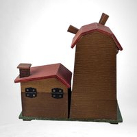 Vintage Wooden Windmill Jewelry Box - Musical, Rotating Windmill, Storage with Charm