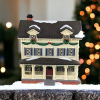 Vintage 1997 O'Well Colonial Village House | Lighted | 8" Tall | Christmas Decor | Minor Scrapes