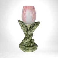 Vintage Ceramic Tulip Candle Holders | 5.5" Tall | Tapered Candles | Elegant Home Decor
