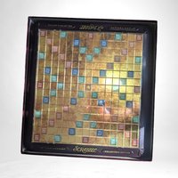 Vintage 50th Anniversary Scrabble Game | Milton Bradley | Turntable | Excellent Condition w/ Word List Book
