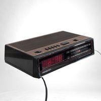 Vintage Soundesign 3636-A AM/FM Clock Radio, Working, 1980s Retro Alarm Clock, Red LED Display, Bedroom Decor, Collectible Electronics