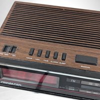 Vintage Soundesign 3636-A AM/FM Clock Radio, Working, 1980s Retro Alarm Clock, Red LED Display, Bedroom Decor, Collectible Electronics