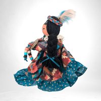 Vintage Native American Doll, Air Freshener Base, 7", Southwest Decor, Unique Gift