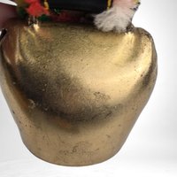 Vintage Hand Painted Swiss Cowbell, 8" Tall, Alpine Decor, Farmhouse Decor,  Gift