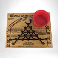Vintage 1988 Venture Puzzles Triangle Solitaire Puzzle - Brain Teaser Game - Excellent Condition