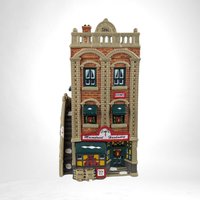 Vintage 1990 Department 56 Main Street Hardware | Original Snow Village | Lighted Christmas Village House | Ceramic Holiday Decor