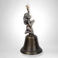 Vintage SPI Metal Cherub Bell 5 1/4" Tall | Celestial Charm | Holiday Decor, or Collectible Gift