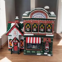 Vintage 1997 Department 56 Main Street Gift Shop | Original Snow Village | Lighted Christmas Village House | Ceramic Holiday Decor