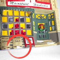 Vintage 1990 Department 56 Main Street Hardware | Original Snow Village | Lighted Christmas Village House | Ceramic Holiday Decor