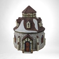 Vintage 1995 Lemax Dickensvale Church | Christmas Village Building | Porcelain Church | Collectible Holiday Decor