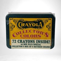 Vintage 1991 Crayola Collector's Colors Tin, 72 Crayons, Limited Edition,  Barney & Smith,  New in Package,  Retro Crayons