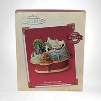 2003 Hallmark Polar Coaster Magic Ornament | Lights & Sounds | Vintage Christmas Ornament | Winter Wonderland | Gift for Kids