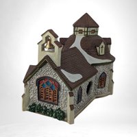 Vintage 1995 Lemax Dickensvale Church | Christmas Village Building | Porcelain Church | Collectible Holiday Decor