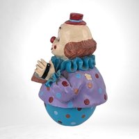 Vintage Clown Music Box, Resin Clown Figurine, Accordion Player, Musical Clown Decor, Haunting Melody, Collectible Clown, Unique Gift