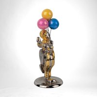 Vintage Elgin Circus Clown Clock with Balloons, Collectible Clown Figurine, Whimsical Desk Clock, Unique Gift for Clown Enthusiasts, 4"