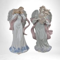 Vintage 2000 Grandeur Noel Porcelain Angels,  Angel Figurine Set,  Musical Angels,  Christmas Angels, Collectible Angels, Holiday Decor