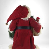 Vintage St. Nicholas Square Storybook Santa Figure, 18" Christmas Santa Claus, Holiday Decor, Collectible Santa