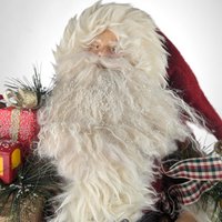 Vintage St. Nicholas Square Storybook Santa Figure, 18" Christmas Santa Claus, Holiday Decor, Collectible Santa