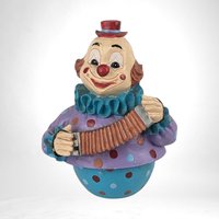 Vintage Clown Music Box, Resin Clown Figurine, Accordion Player, Musical Clown Decor, Haunting Melody, Collectible Clown, Unique Gift
